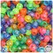 BeadTin Rainbow Mix Transparent 9mm Faceted Barrel Plastic Pony Beads (500pcs)